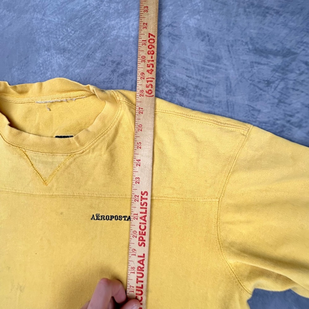 Vintage Aeropostale Y2K Football Jersey T-Shirt Yellow Aero 00 Boxy Fit 1383 - Picture 6 of 8